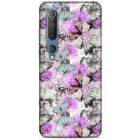 Xiaomi Mi 10 Kılıf Kelebek Etkisi (15) Antişok Kılıf Mor Beyaz