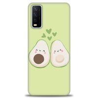 Vivo Y20S Kılıf HD Baskılı Kılıf - Avacado + Tam Ekran Koruyucu