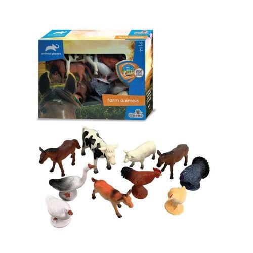 Eğitici Oyuncak  SH-D5804 Vardem Kutulu 10 Parça Çiftlik Hayvanları Seti