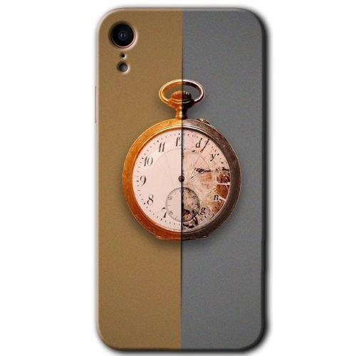 MRCİLETİSİM iPhone XR Kılıf HD Desen Baskılı Arka Kapak + Temperli Cam - Clocks Artwork