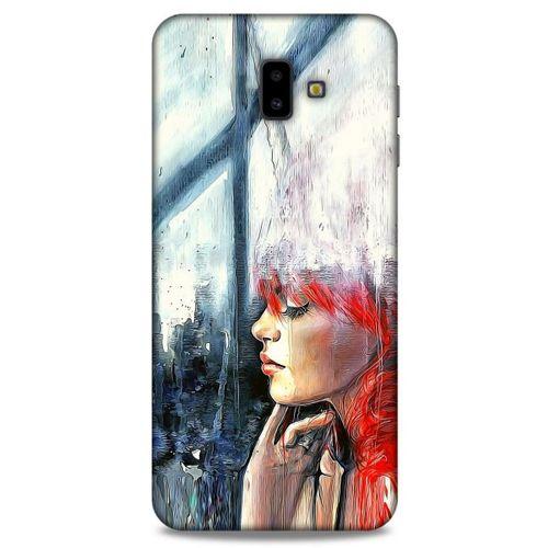 Samsung Galaxy J6 Plus Kılıf Depresyon (14) Lansman Kılıf Mor Bordo