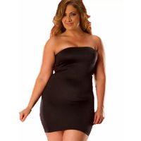 Büyük Beden Strapless Mini Elbise  Br031043