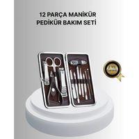 Profesyonel Tırnak Bakım Seti Çelik Aletli Şık Deri Çantalı