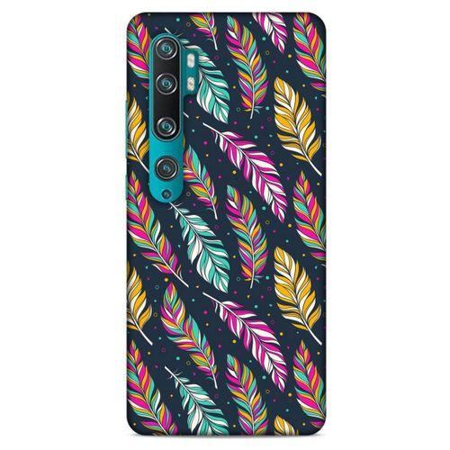 Xiaomi Mi Note 10 Kılıf Desenli Özel Seri Tüyler (13) Silikon Kap