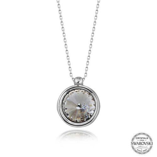 Swarovski Crystal Taşlı Çerçeveli Lucky Life 925 Ayar Gumuss  Lucky Life Lucky Life Kadın Kolye