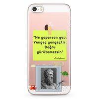 Apple iPhone SE Kılıf Caps Aristophanes Arka Kapak Koruma Desenli Full Koruyucu