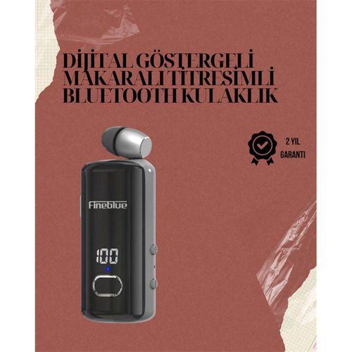 Su Geçirmez Fineblue F580 Kulaklık – Dijital Ekranlı, Klipsli, Geri Çekilebilir Kablo Ve Gürültü Engelleme Özellikli