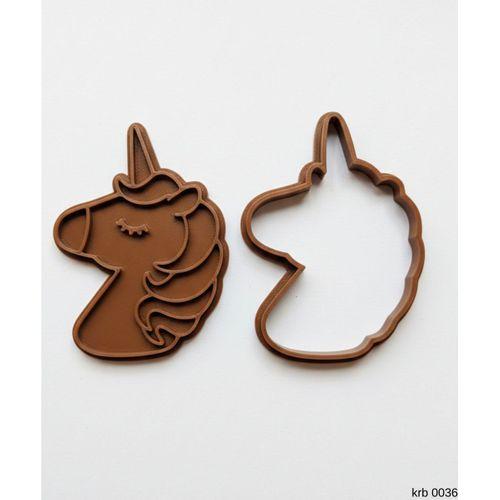 Sevimli Unicorn Kurabiye Kalıbı – Tek Boynuzlu At Figürlü, Çift Parça Hamur Kesici, Şeker Hamuru ve Oyun Hamuru İçin