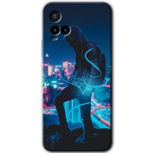 Vivo Y21s Kılıf HD Desen Baskılı Arka Kapak+Temperli Cam - Spill Boy