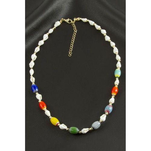 Deniz Kabuğu Cam Boncuk Kolye