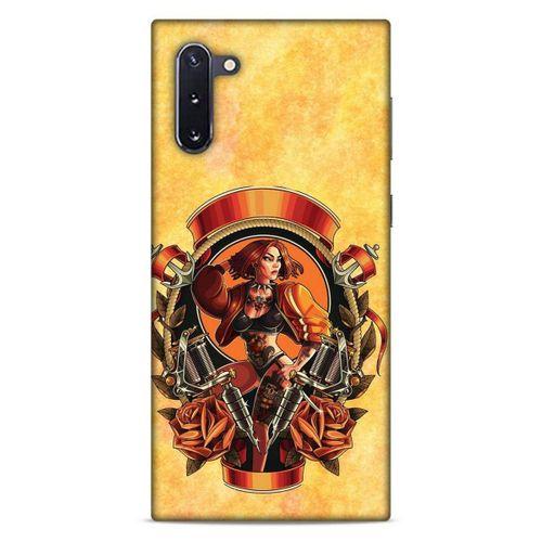 Lopard Samsung Galaxy Note 10 Uyumlu Kılıf Tattoo's (15) Antişok Kılıf Kadın Dövmeleri