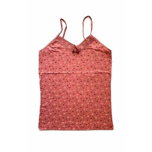 5 Adet Kadın Askılı Desenli Atlet Dantelli Empirme Pamuklu Penye D1-5