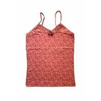 Kadın Askılı Desenli Atlet Dantelli Empirme Pamuklu Penye D4