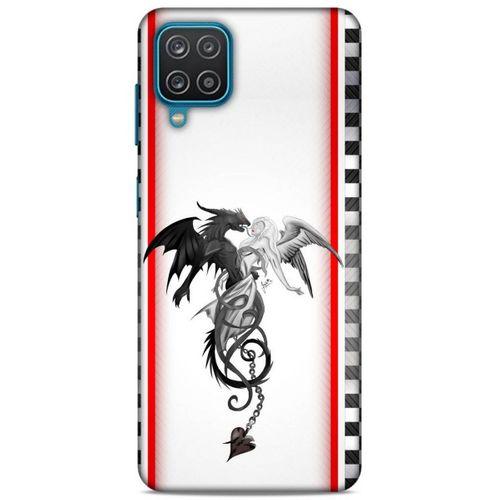 Lopard Samsung Galaxy A12 Uyumlu Kılıf Tattoo's (49) Ultra Silikon Kılıf Dragon Love