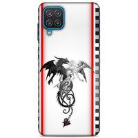 Lopard Samsung Galaxy A12 Uyumlu Kılıf Tattoo's (49) Ultra Silikon Kılıf Dragon Love