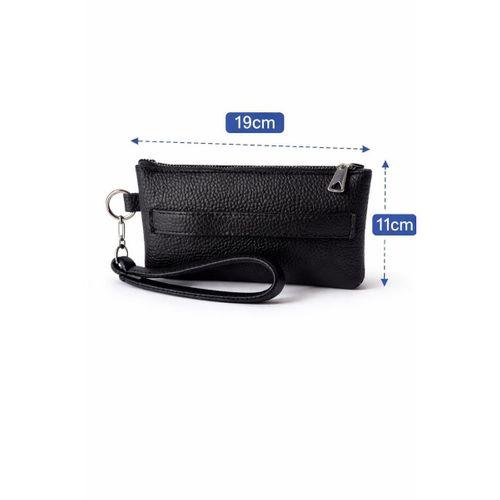 Saul Çift Kulplu 3 Bölmeli Deri Görünümlü Erkek El Çantası - Siyah