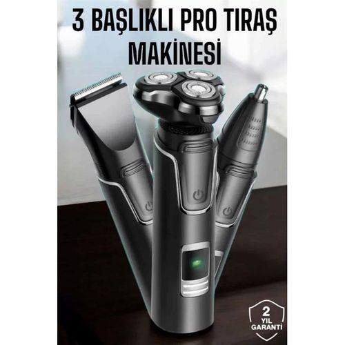 Yüksek Performanslı 3 Başlıklı Profesyonel Tıraş Makinesi