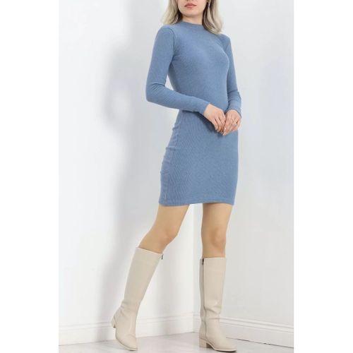 pilelistore Kaşkorse Yırtmaçsız Elbise Bebemavi