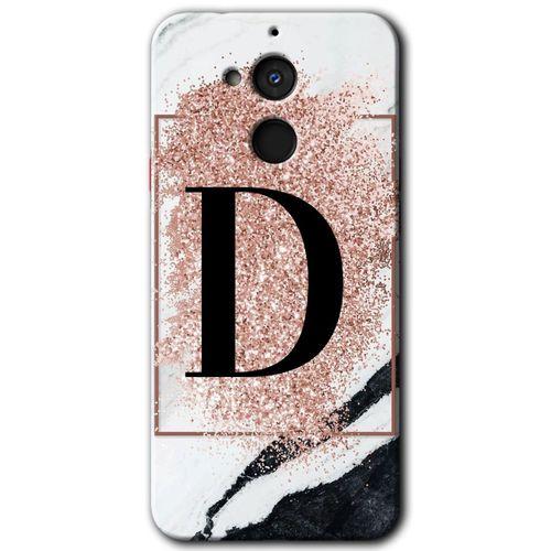 General Mobile GM 8 Kılıf HD Desen Baskılı Arka Kapak - Pembe Mermer Desenli D Harfi