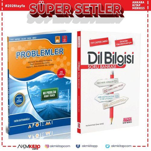 Apotemi Problemler ve AKM Dil Bilgisi Soru Bankası Seti 2 Kitap