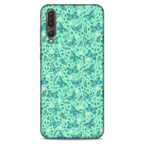 Huawei P20 Pro Kılıf Kelebek Etkisi (7) Telefon Kılıfı Pembe Mavi