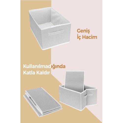 Dolap içi Pantolon Düzenleyici Saklama Kutusu Organizer Çizgili