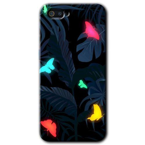 MRCİLETİSİM Realme C2 Kılıf HD Desen Baskılı Arka Kapak + Temperli Cam - Lighter Butterfly