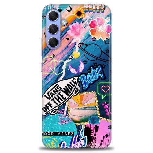 Samsung Galaxy A34 Kılıf HD Baskılı Kılıf - Happy Vans + Tam Ekran Koruyucu