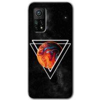 MRCİLETİSİM Xiaomi Mi 10T Kılıf Baskılı Kapak - Kızıl Gezegen + 5D Tam Kaplayan Cam