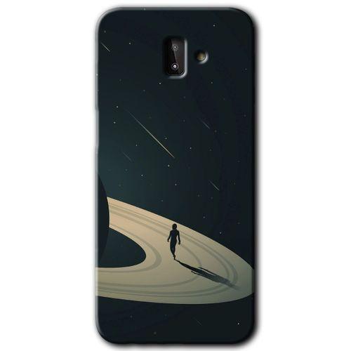 Galaxy J8 Kılıf HD Desen Baskılı Arka Kapak - Space Planet