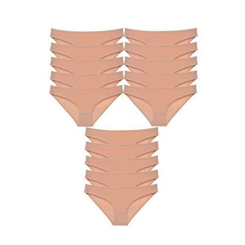 15 Adet Süper Eko Set Likralı Kadın Slip Külot Ten