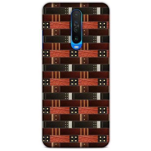 Xiaomi Redmi K30 Kılıf Patchwork (19) Kılıfları Kahve Turuncu