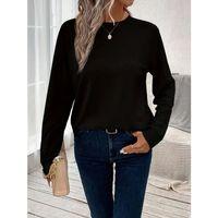 Kadın Uzun Kollu Bisiklet Yaka Viskon Bluz