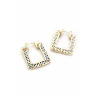 Kare Nazar Küpe - Altın