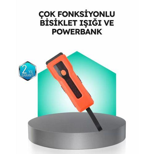 5000 Mah Bataryalı Bisiklet Farı Cob Çakar Çok Fonksiyonlu