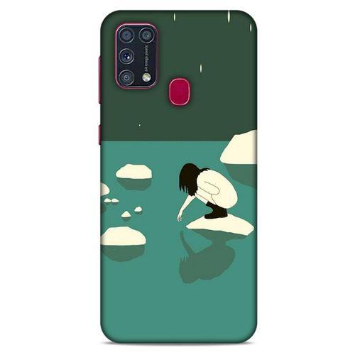 Samsung Galaxy M31 Kılıf Depresyon (8) Baskılı Kılıf Siyah Kahverengi