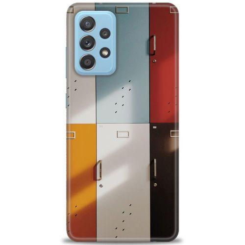 Samsung Galaxy A52 Kılıf HD Baskılı Kılıf - Renkli Kapılar + Tam Ekran Koruyucu