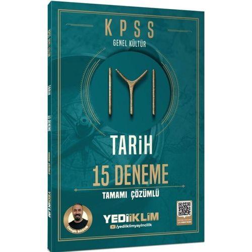 KPSS Genel Kültür Tarih 15 Deneme Tamamı Çözümlü Yediiklim Yayınları