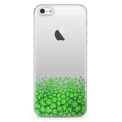 Apple iPhone 5 Kılıf Yoncalar Arka Kapak Koruma Desenli Full Koruyucu