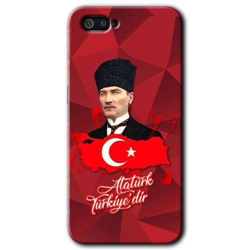 Realme C2 Kılıf HD Desen Baskılı Arka Kapak - Atatürkiye