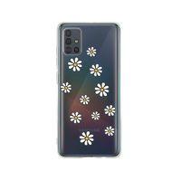 Samsung A71 Papatya Şelalesi Desenli Premium Şeffaf Silikon Kılıf