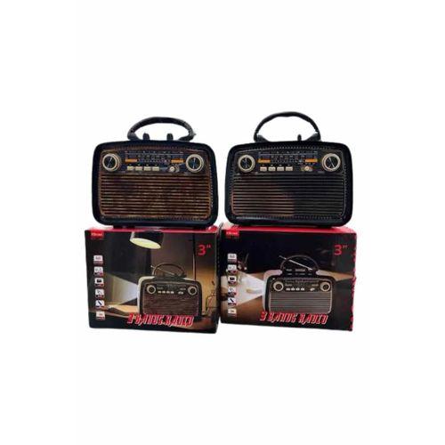 Eskitme Nostalji Tasarımlı Bluetoothlu Nostalji Radyo Ahşap Nostaljik Görünümlü