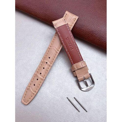 BLKT.2.894 Nstime Hakiki Deri Anti Allergic Kroko Desen 16 mm Krem Renk Saat Kordonu