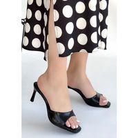 Ribay Siyah Rugan Topuklu Terlik