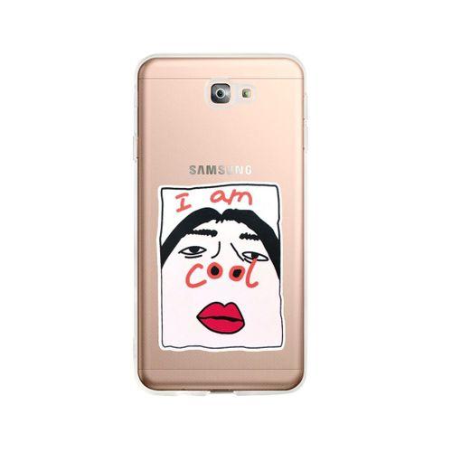 Samsung J7 Prime Cool Şeffaf Telefon Kılıfı