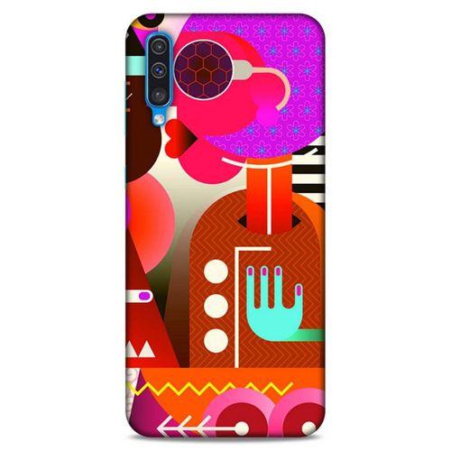 Lopard Samsung Galaxy A50 Uyumlu Kılıf Soyut Sanat (16) Desenli Kalın Kılıf