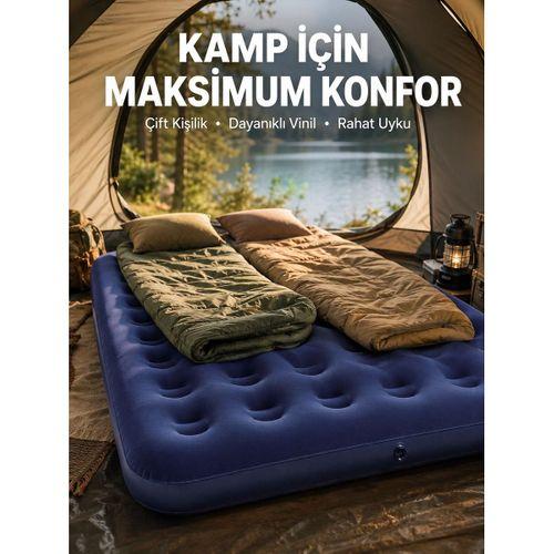 Kamp Ve Festival İçin Şişirilebilir Yatak Çift Kişilik Sağlam Yapı