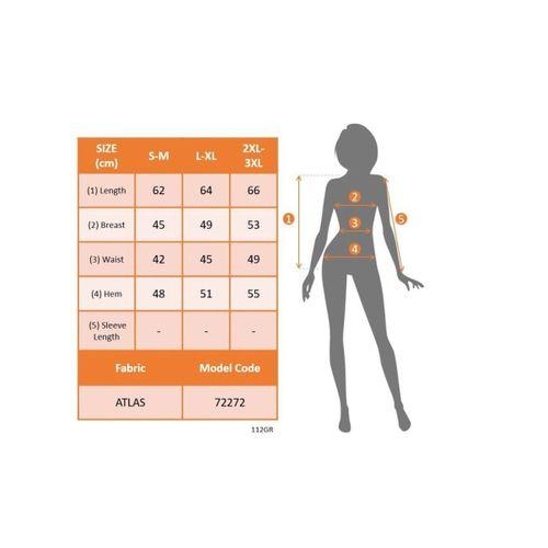 Kadın Sıfır Kol V Yakalı Düğmeli Blok Renkli Atlas Yelek