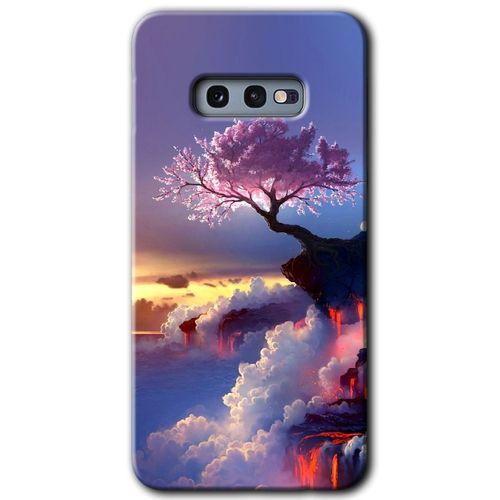 Galaxy S10e Kılıf HD Desen Baskılı Arka Kapak - Wash Red Wall