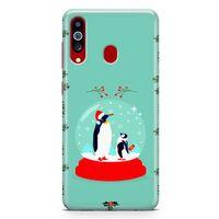 Samsung Galaxy A20s Kılıf Kar Küresi Penguen Arka Kapak Koruma Desenli Full Koruyucu